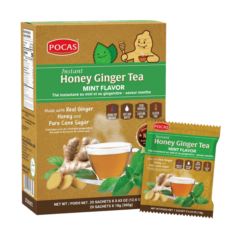 Pocas Honey Ginger Tea Mint Flavor 20 bags buy online USA - 1